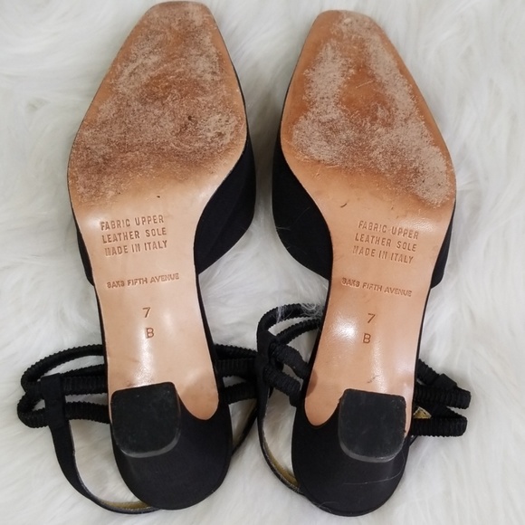 Saks Fifth Avenue  black straps shoes.size 7 - Picture 8 of 8